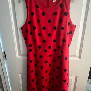 J. Crew Red and Navy Sheath Mini Dress